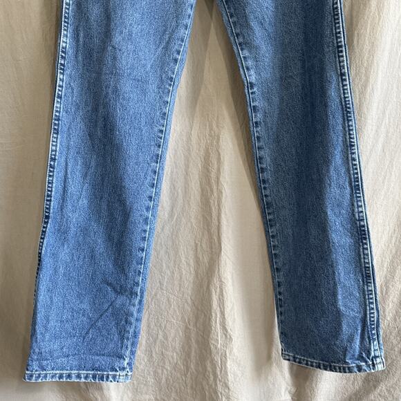 Wrangler 13MWZ Cowboy Cut Jeans Blue Denim Straight Leg 34x36 (Measures 33x35) - Picture 3 of 12